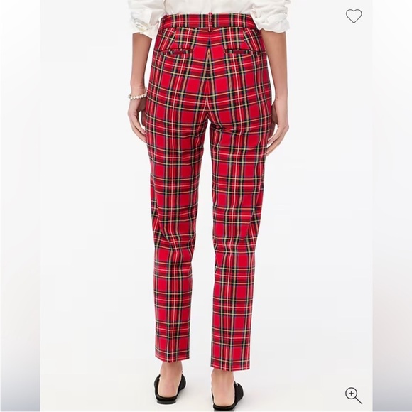J.Crew Factory Red Plaid Kallie Pant Size 6 NWT - Picture 2 of 6